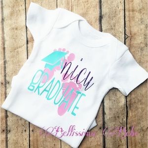 Nicu Graduate Newborn glitter NEW bodysuit